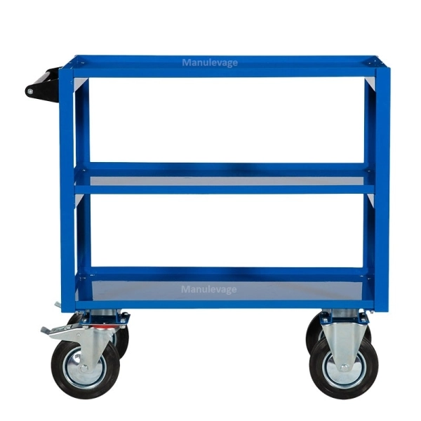 Servante d'Atelier 3 Plateaux Acier 900 x 500 mm Capacité 350 kg Servante d'Atelier 3 Plateaux Acier 900 x 500 mm Capacité 350 kg