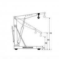 Grue Hydraulique pour Palettes Europe Capacité 1 Tonne