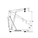 schéma de la grue d'atelier pour palette europe manulevage