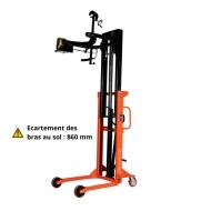 Gerbeur basculeur de fût encadrant Capacité 350 kg Levée 2100 mm