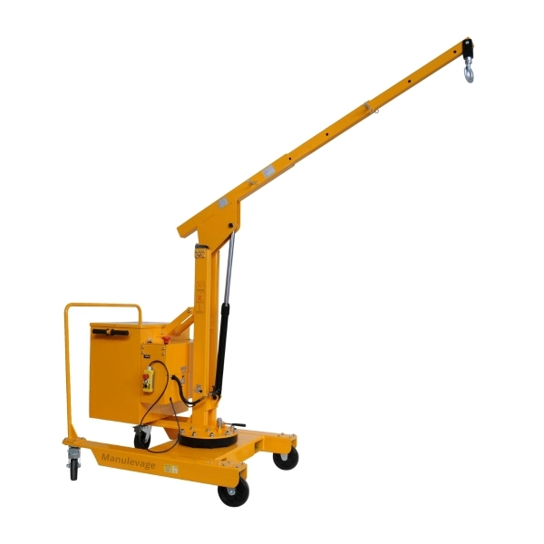 Grue porte à faux rotative semi-électrique Capacité 550 kg