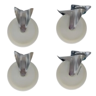 Vue général des roues Nylon pour Bennes Auto-basculantes (lot de 4)