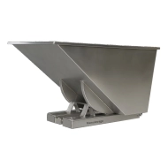 Vue générale de la benne auto-basculante inox 1100 L
