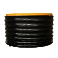 Vue générale de la table élévatrice semi-électrique 380V plateau tournant 2000 kg avec soufflet