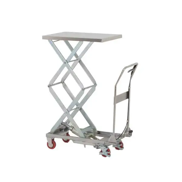 Table élévatrice mobile manuelle INOX 150Kg Table élévatrice mobile manuelle INOX 150Kg