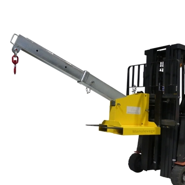 Potence télescopique articulée 1.2 tonnes pour chariot élévateur