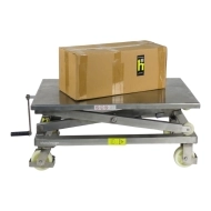 Table Elévatrice à Manivelle INOX 300 kg Plateau 950x600 mm