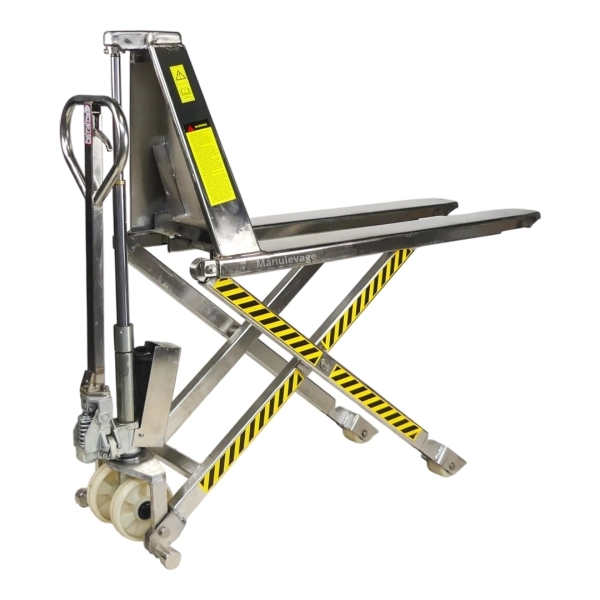 Transpalette Manuel Haute Levée Inox 316 1000 kg