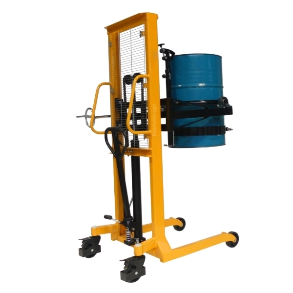 Gerbeur basculeur de fûts Capacité 450 kg Levée 1500 mm