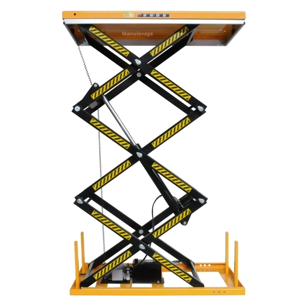 Table élévatrice électrique triple ciseaux 2000 kg 220 V
