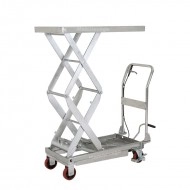 Table Elévatrice Mobile Manuelle INOX 350 Kg Levée 1375 mm