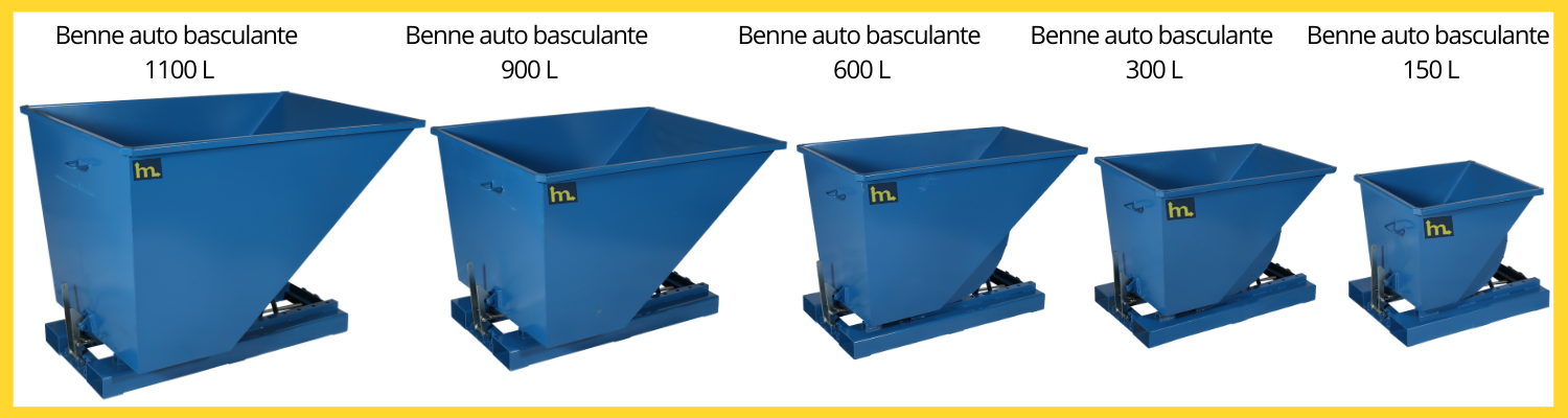 bennes auto basculantes differentes capacités