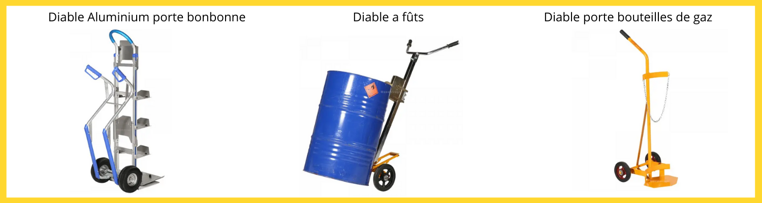 Diable de manutention aluminium 125 kg, pliable - Manulevage