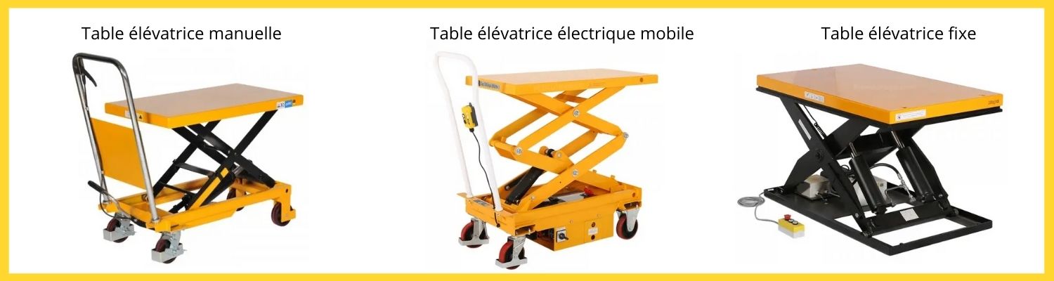 Table élévatrice mobile et tables électrique